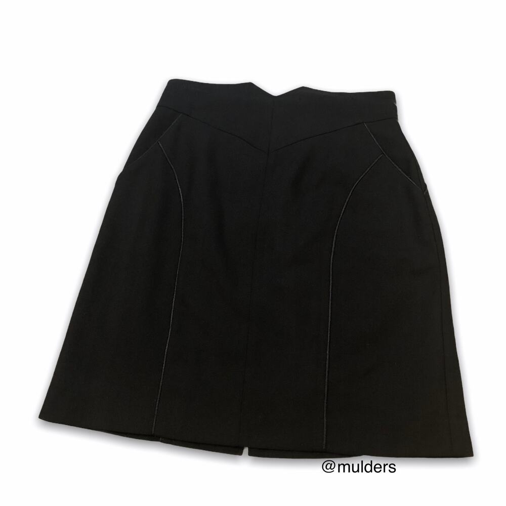 Hype Solid Black Knee Length Formal Event Party Skirt
